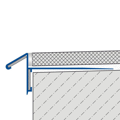 Cornière de balcon DURAL non percée DURABAL BK aluminium anodisé argent 11mm 300cm
