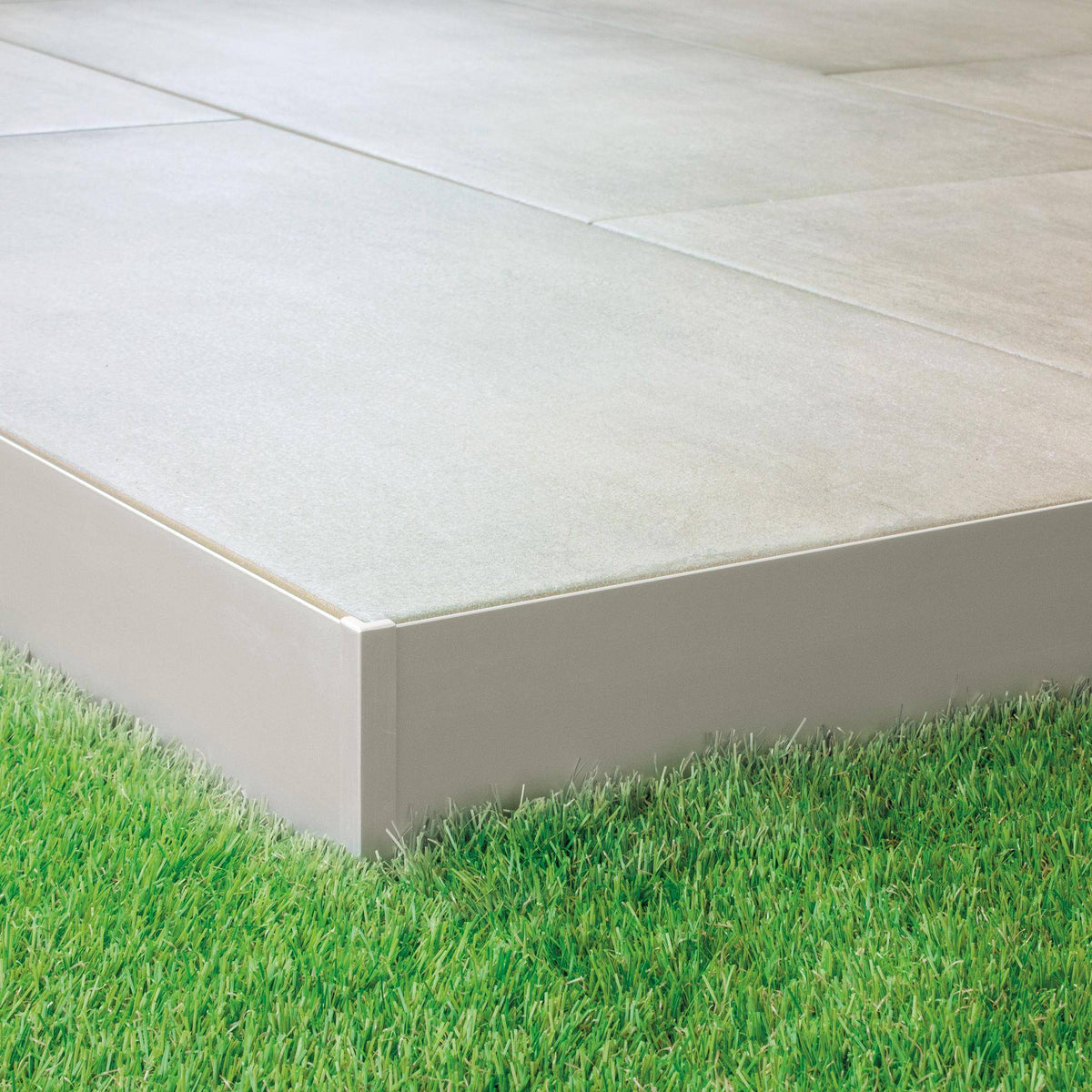 Balkonwinkelprofil DURABAL BO Aluminium pulverbeschichtet platingrau RAL 7036 80mm 300cm