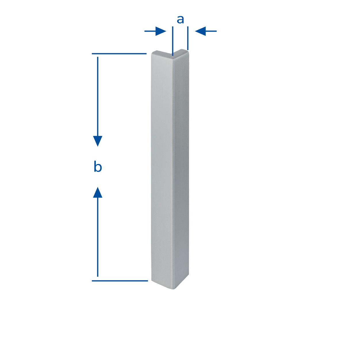 DURAL Angle extérieur DURABAL BO Aluminium thermolaqué gris platine RAL 7036 100mm 8mm