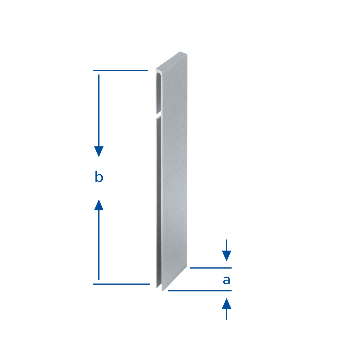 Innenecke DURABAL BO Aluminium pulverbeschichtet platingrau RAL 7036 120mm