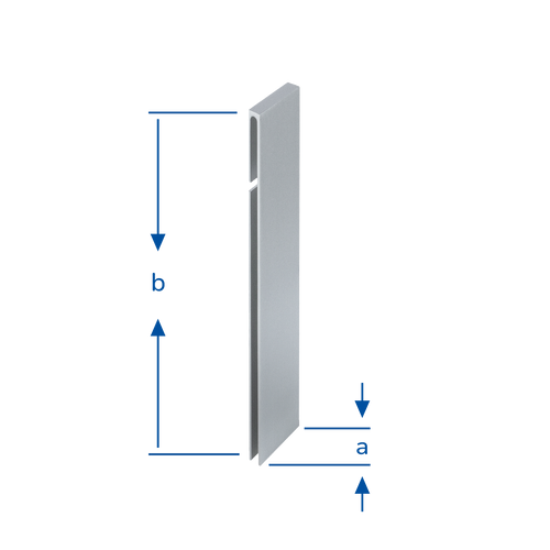 Innenecke DURABAL BO Aluminium pulverbeschichtet platingrau RAL 7036 120mm