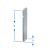DURAL binnenhoek DURABAL BO aluminium gepoedercoat platinagrijs RAL 7036 100mm