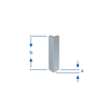 Angle extérieur DURAL DURABAL BO aluminium anodisé argent 40mm 8mm