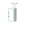 DURAL buitenhoek DURABAL BO aluminium geanodiseerd zilver 80mm 8mm