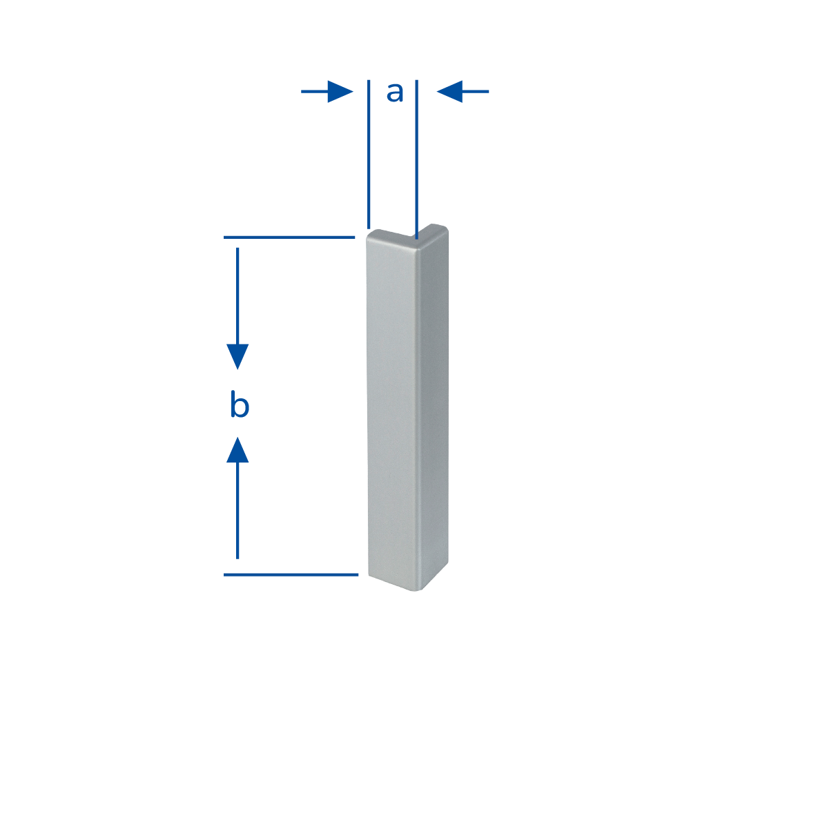 DURAL buitenhoek DURABAL BO aluminium gepoedercoat platinagrijs RAL 7036 60 mm 8 mm