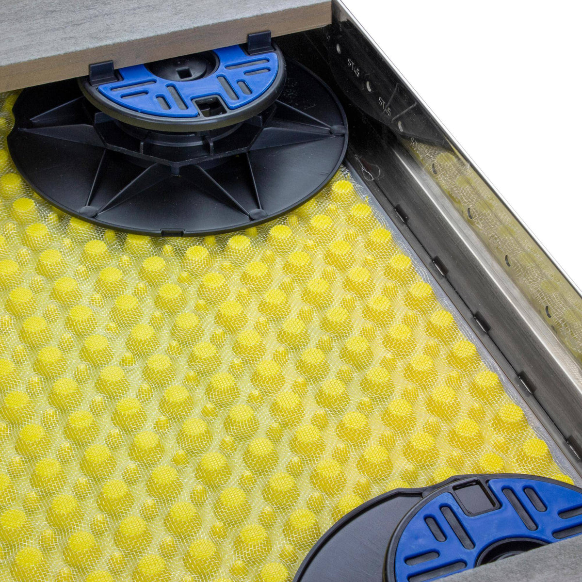 Stelzlagersockel FLEXIBAL BA Aluminium schwarz-blau 25mm