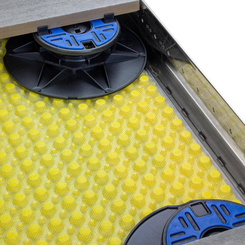 Stelzlagersockel FLEXIBAL BA Aluminium schwarz-blau 25mm