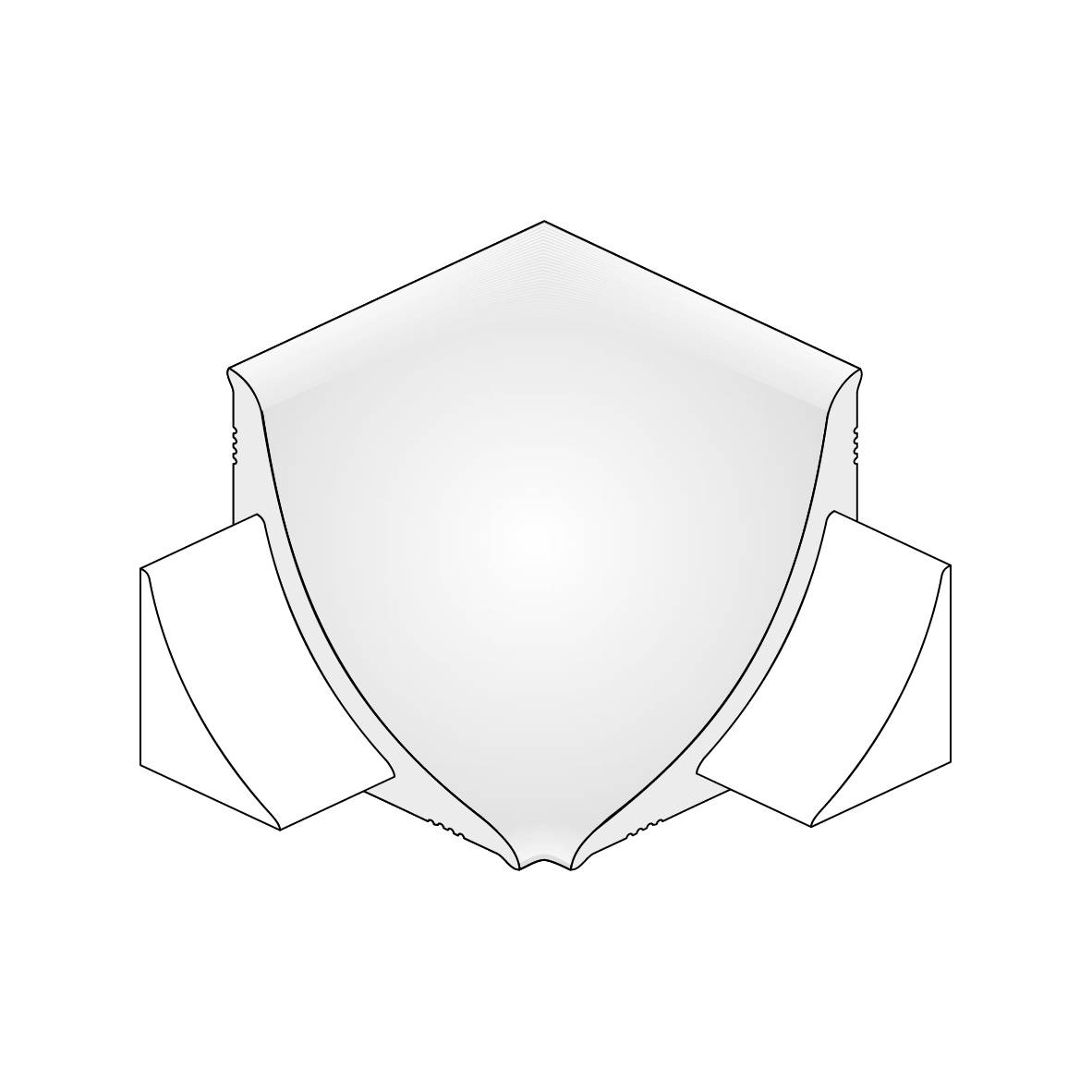 Innenecke DURACOVE HK Metalldruckguss eloxiert silber 28mm