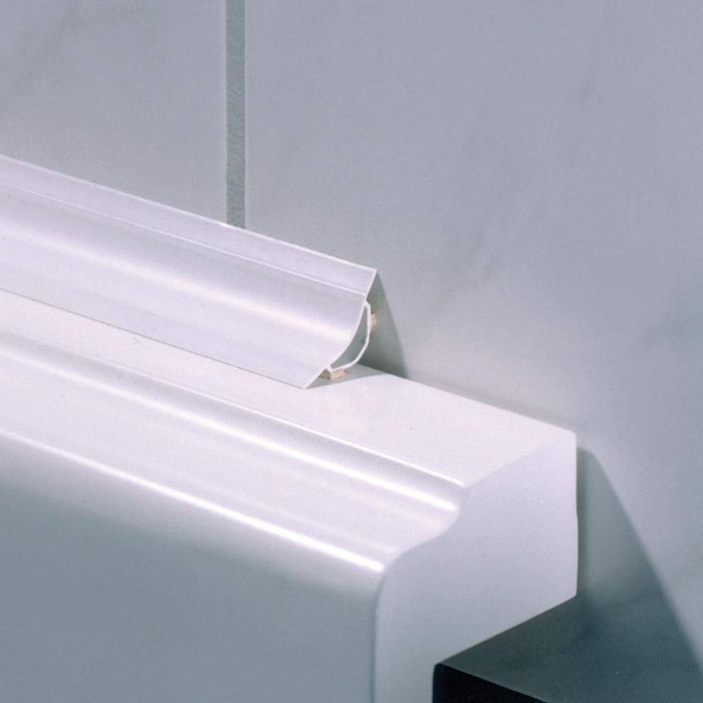 Profilé sanitaire DURAL DURACOVE ZK PVC blanc 3mm 183cm