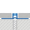 Dehn- und Bewegungsfugenprofil breite gelochte Schenkel DURAFLEX PVC PVC grau 8mm 250cm