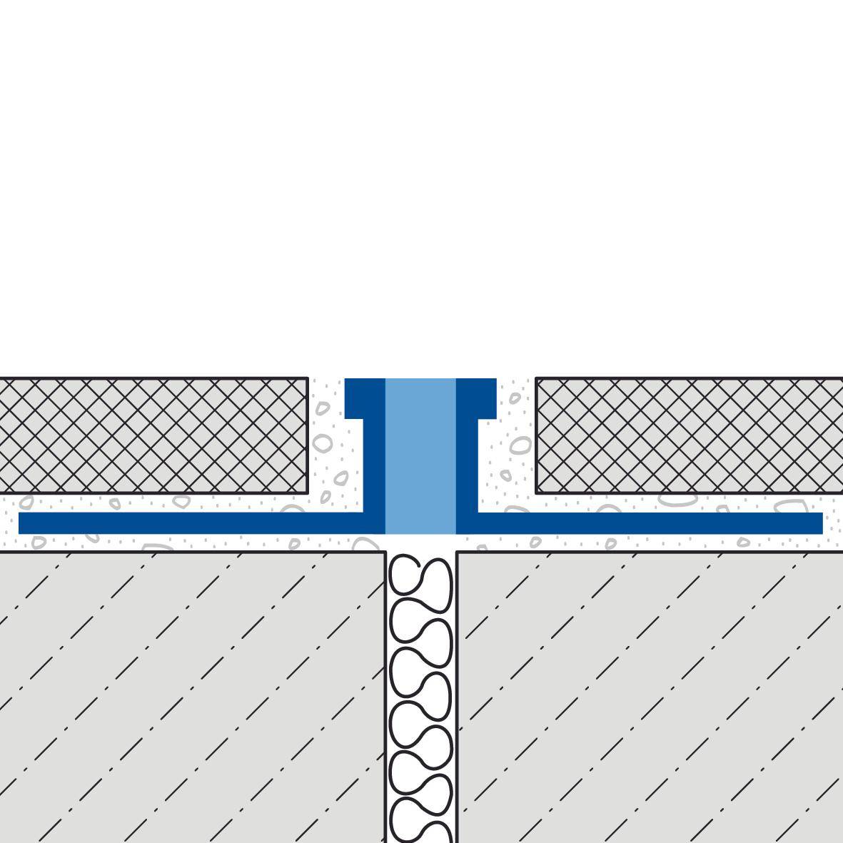 Dehn- und Bewegungsfugenprofil DURAFLEX METALL Aluminium grau 3mm 250cm