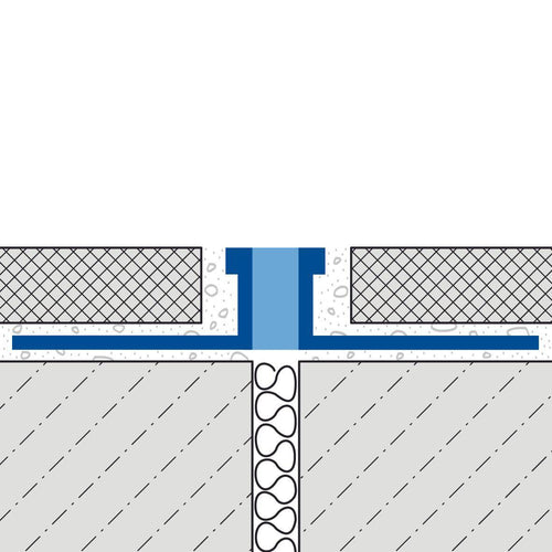Profilé pour joints de dilatation et de mouvement DURAL DURAFLEX METALL Aluminium gris 10mm 250cm