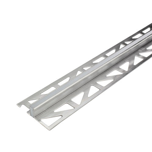 Dehn- und Bewegungsfugenprofil DURAFLEX METALL Edelstahl (V2A/304) grau 12,5mm 250cm