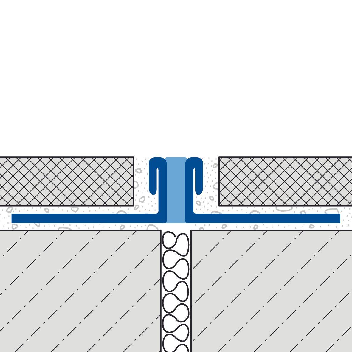 Dehn- und Bewegungsfugenprofil DURAFLEX METALL Edelstahl (V2A/304) grau 4mm 250cm