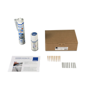 DURAL Kit de montage SHOWER-GK GLAS Aluminium