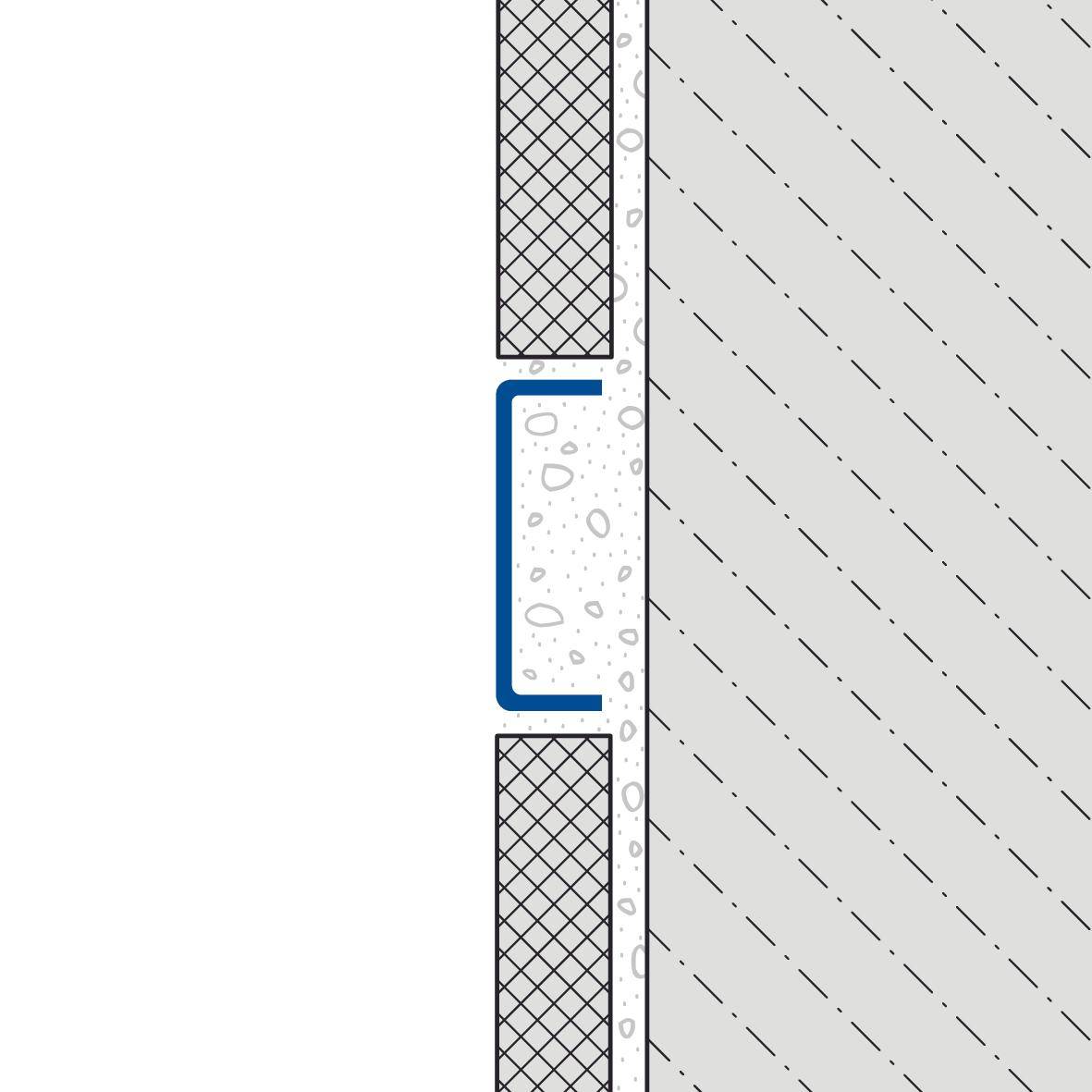 Listelliprofil DURALIS Edelstahl (V2A/304) gebürstet mit Schutzfolie 6mm 250cm