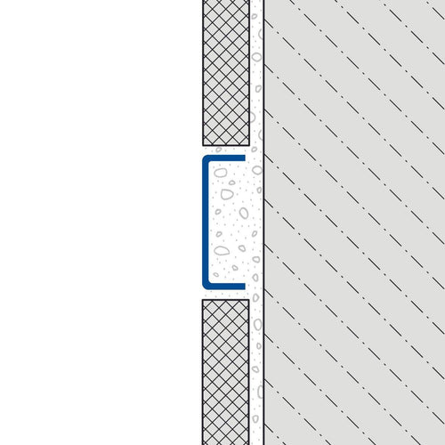 Listelliprofil DURALIS Edelstahl (V2A/304) gebürstet mit Schutzfolie 6mm 250cm