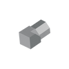 DURAL binnenhoek DURAPLUS DIAMOND gegoten metaal, gepoedercoat zwart mat 9 mm