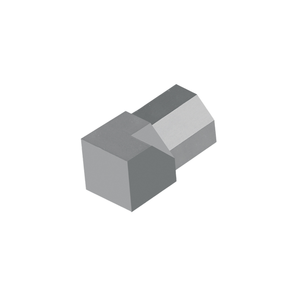 DURAL binnenhoek DURAPLUS DIAMOND gegoten metaal, gepoedercoat zwart mat 9 mm