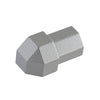 DURAL buitenhoek DURAPLUS DIAMOND spuitgietmetaal, gepoedercoat betongrijs RAL 0006500 11 mm