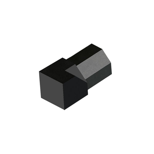 Innenecke DURAPLUS DIAMOND Metalldruckguss pulverbeschichtet schwarz matt 10mm