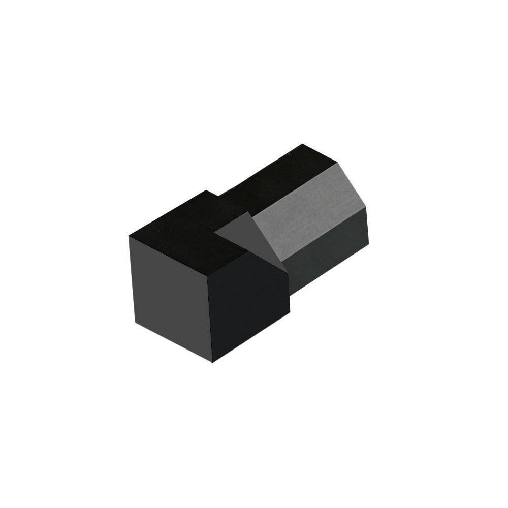 Innenecke DURAPLUS DIAMOND Metalldruckguss pulverbeschichtet schwarz matt 10mm