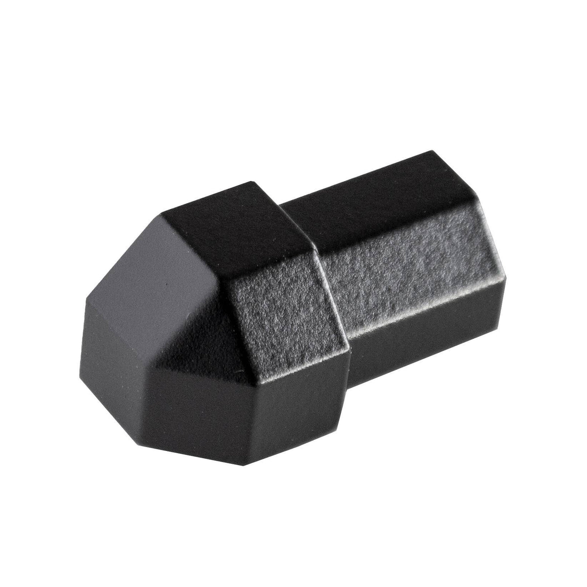 DURAL buitenhoek DURAPLUS DIAMOND gegoten metaal, gepoedercoat zwart mat 11 mm