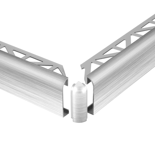 Außenecke DURASTEP DP Aluminium silber Feinschliff 13,5mm