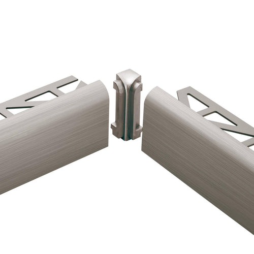 Arbeitsplattenprofil DURASTEP DP Aluminium titan Feinschliff 11mm 300cm