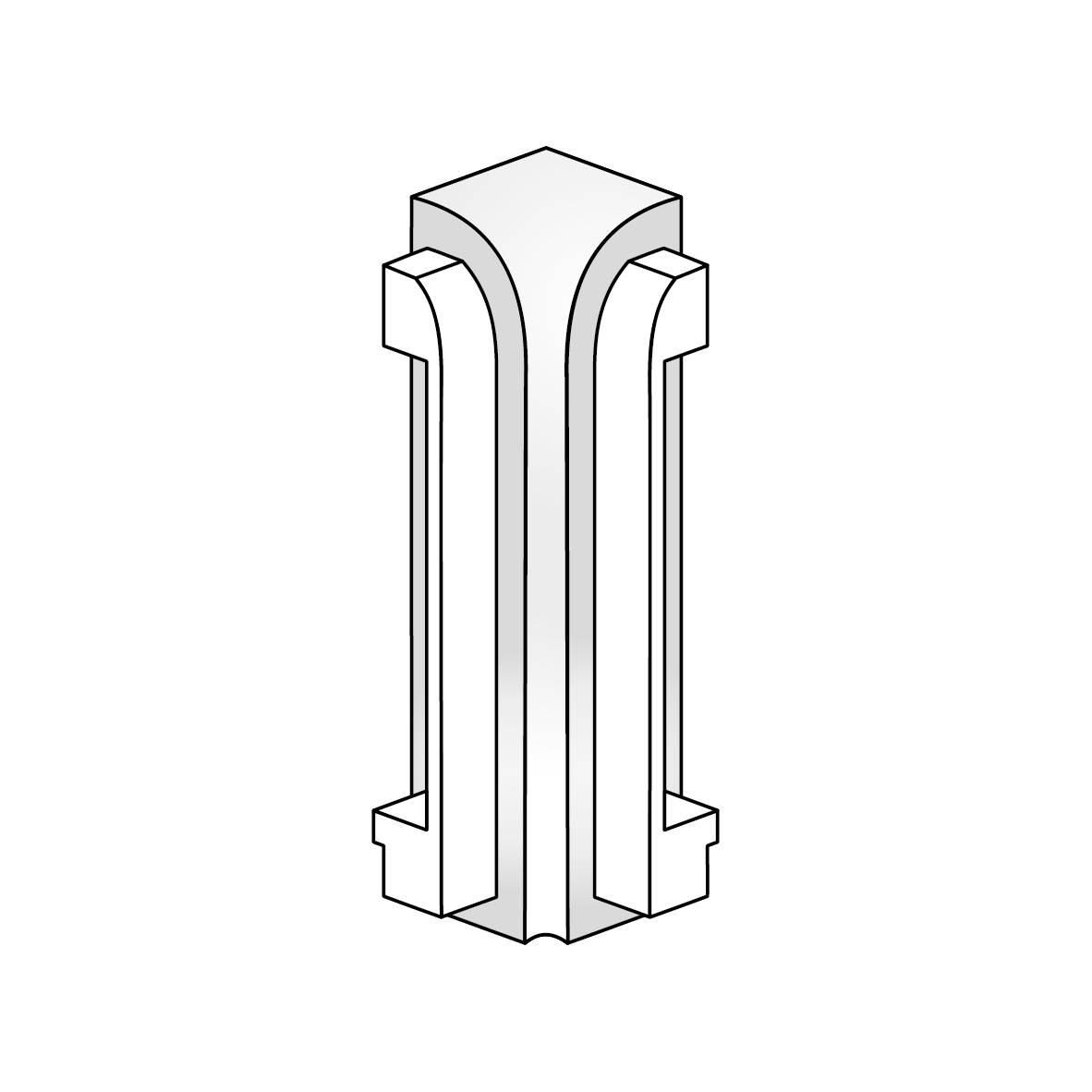 Innenecke DURASTEP DP Aluminium silber Feinschliff 13,5mm