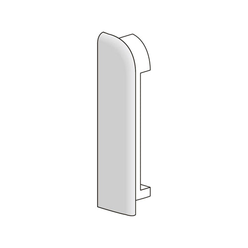 Endkappe links DURASTEP DP Metalldruckguss eloxiert silber 9mm