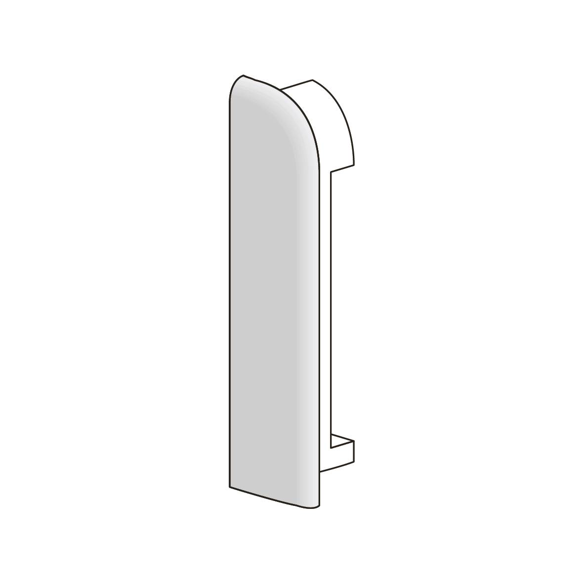 DURAL Embout gauche DURASTEP DP métal coulé sous pression anodisé titane 11mm