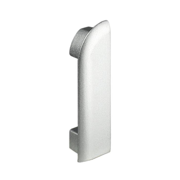 Endkappe rechts DURASTEP DP Metalldruckguss eloxiert silber 13,5mm