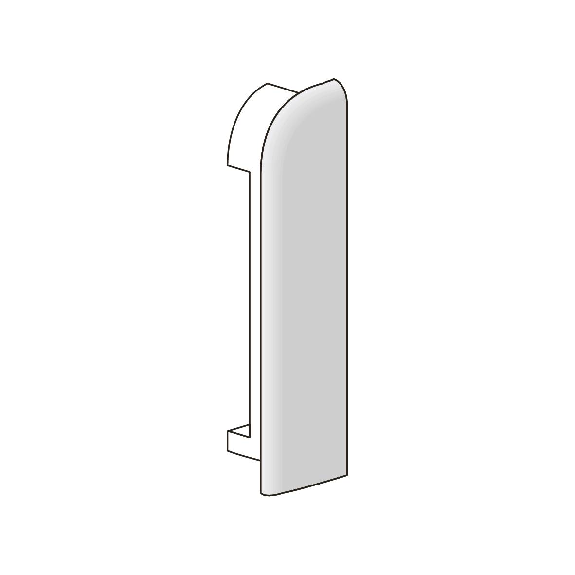 Endkappe rechts DURASTEP DP Aluminium silber Feinschliff 11mm