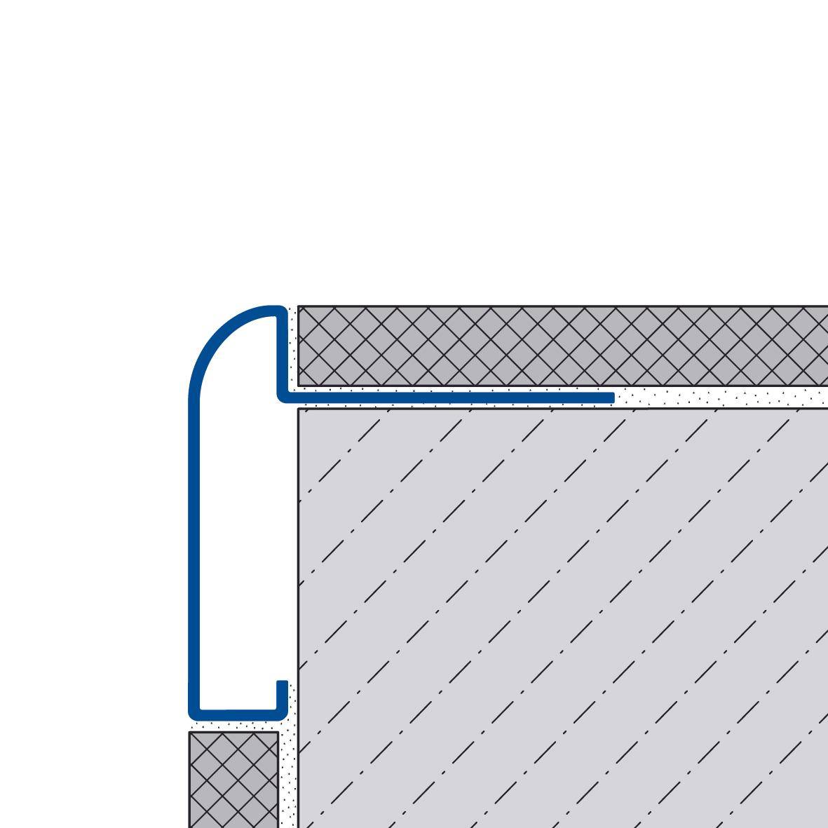 Arbeitsplattenprofil DURASTEP DP Aluminium silber Feinschliff 11mm 300cm