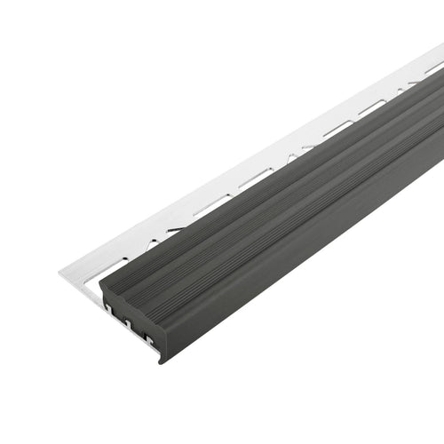 Treppenstufenprofil DURASTEP JUMBO Aluminium schwarz 9mm 250cm
