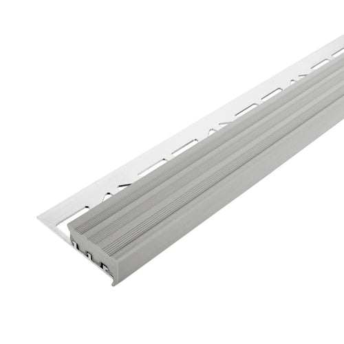 Treppenstufenprofil DURASTEP JUMBO Aluminium grau 11mm 250cm