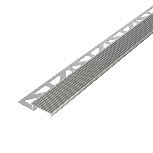 DURAL Profilé pour marches d'escalier DURASTEP SOLID-L Aluminium anodisé argent 9mm 300cm