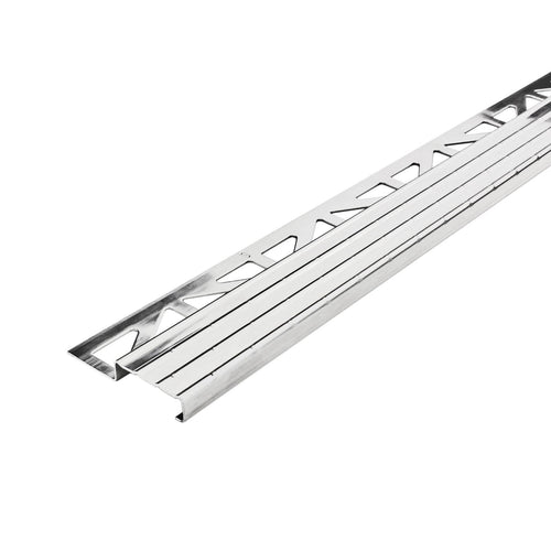 Treppenstufenprofil DURASTEP SOLID Edelstahl (V2A/304) natur 9mm 250cm