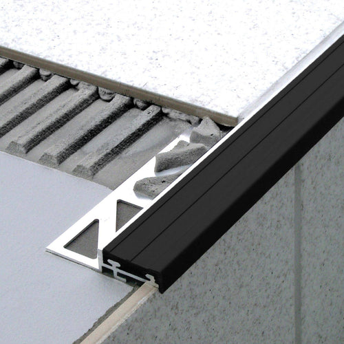 DURAL traptredeprofiel DURASTEP STANDARD aluminium zwart 9mm 250cm