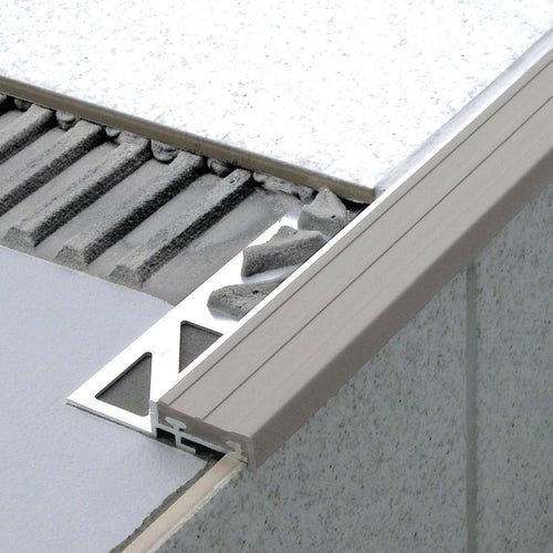 Treppenstufenprofil DURASTEP STANDARD Aluminium grau 11mm 250cm