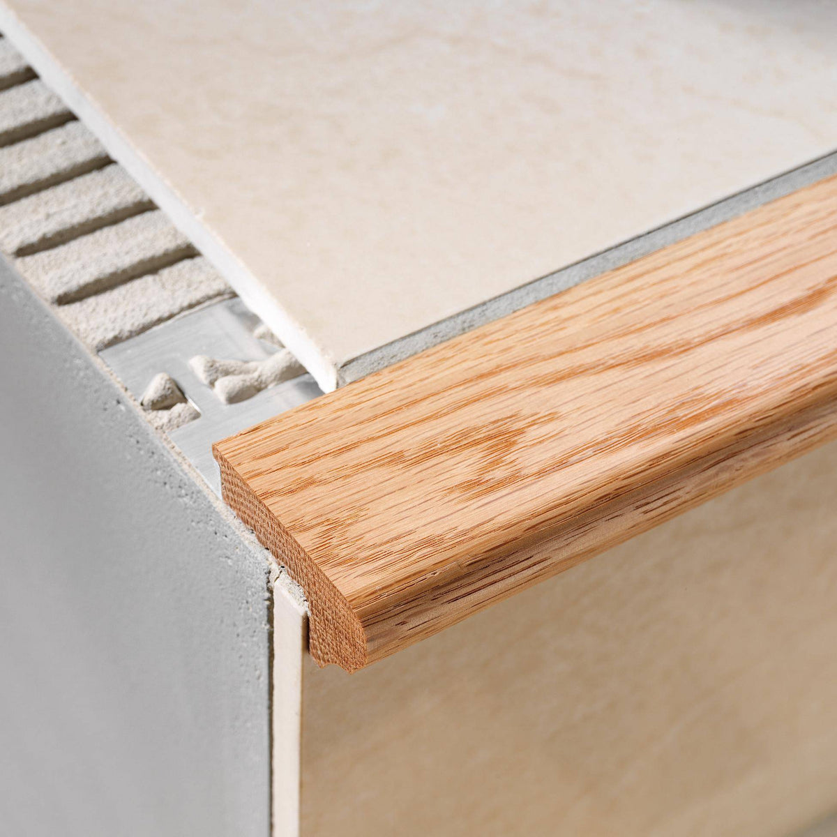 Treppenstufenprofil Toscana DURASTEP WOOD Aluminium eiche glatt 13,5mm 250cm