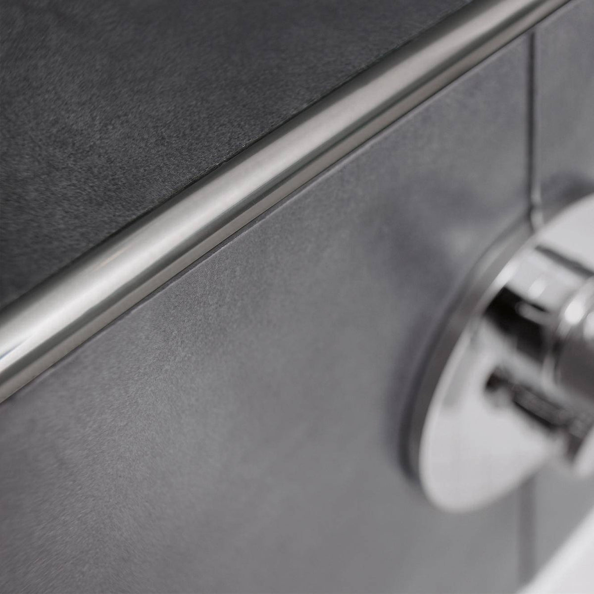 Viertelkreisprofil DURONDELL Edelstahl (V2A/304) silber hochglanzpoliert mit Schutzfolie 12,5mm 250cm