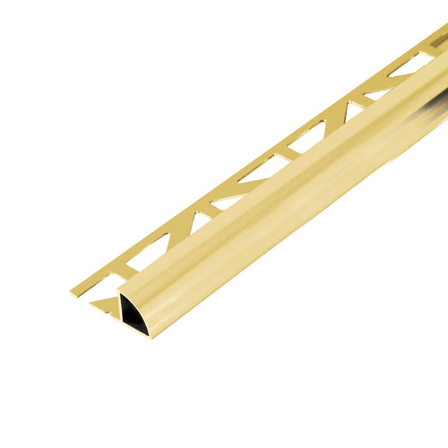 Viertelkreisprofil DURONDELL Aluminium hochglanzeloxiert gold 10mm 250cm