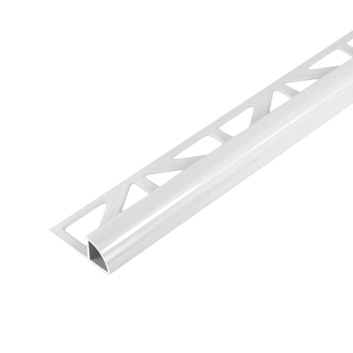 Viertelkreisprofil DURONDELL Aluminium pulverbeschichtet weiß 6mm 250cm
