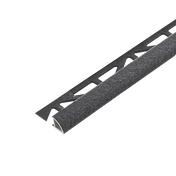 Profilé en quart de cercle DURONDELL aluminium structuré anthracite 10mm 250cm