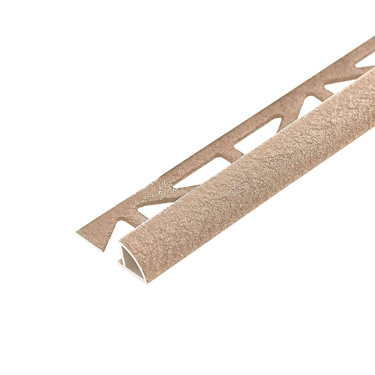 Viertelkreisprofil DURONDELL Aluminium strukturbeschichtet beige 10mm 250cm