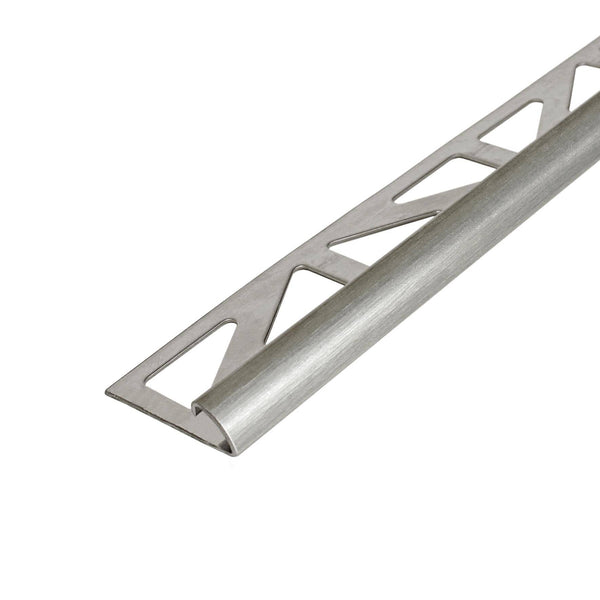 Viertelkreisprofil DURONDELL Edelstahl (V2A/304) silber Feinschliff mit Schutzfolie 10mm 250cm