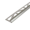 DURAL kwartcirkelprofiel DURONDELL roestvrij staal (V2A/304) zilver fijnslijpen met beschermfolie 8mm 300cm