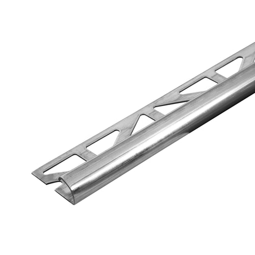 Viertelkreisprofil DURONDELL Edelstahl (V2A/304) silber hochglanzpoliert mit Schutzfolie 10mm 250cm